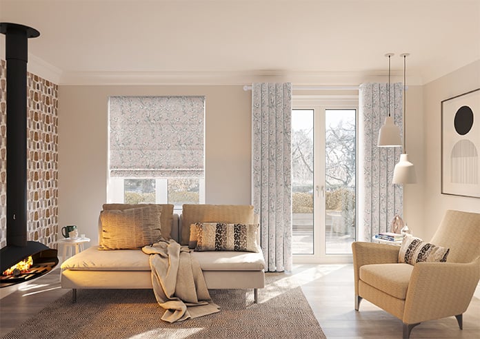 Aviary Velvet, Serenity - Motorised Roman Blind - Image 8